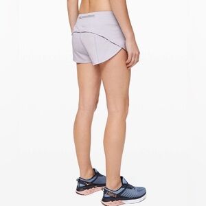 2019 Lululemon Speed Up Shorts 2.5” Silver Lilac Size 12